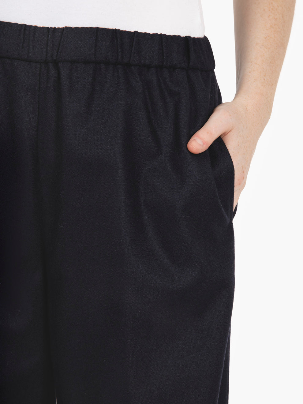 Fresh navy wool trousers