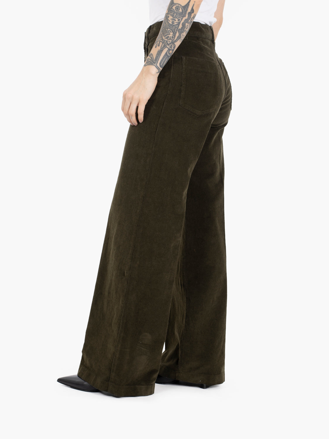 MILITARY VELVET PALAZZO PANTS G-0156-D578_85237