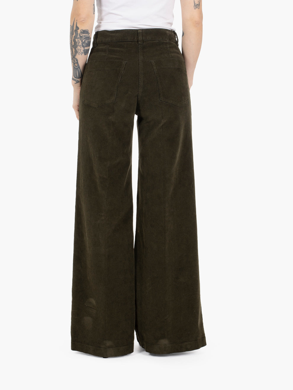 MILITARY VELVET PALAZZO PANTS G-0156-D578_85237