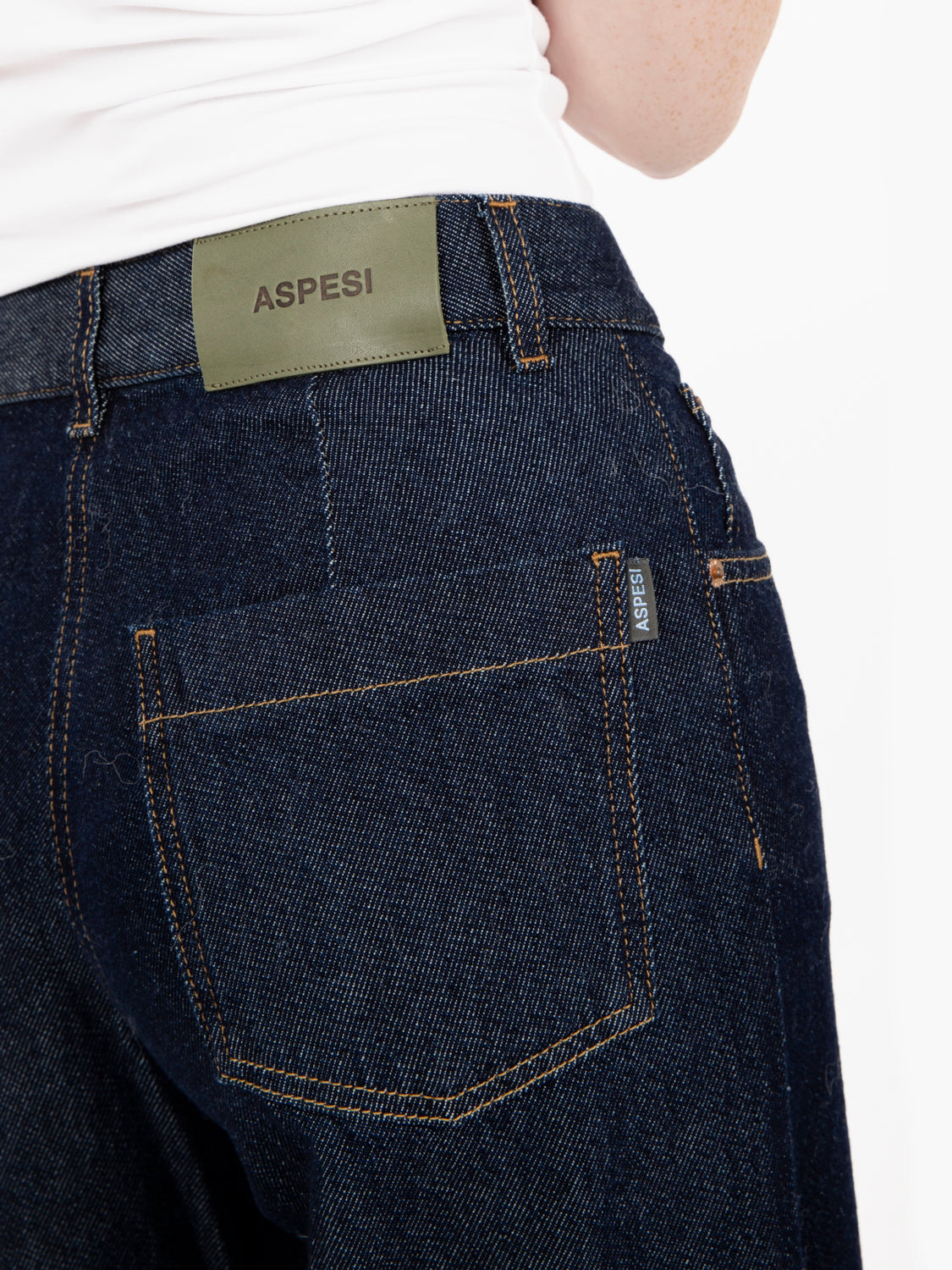 Pantaloni wide leg in denim blu