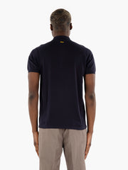 ASPESI - Polo a maniche corte in maglia navy
