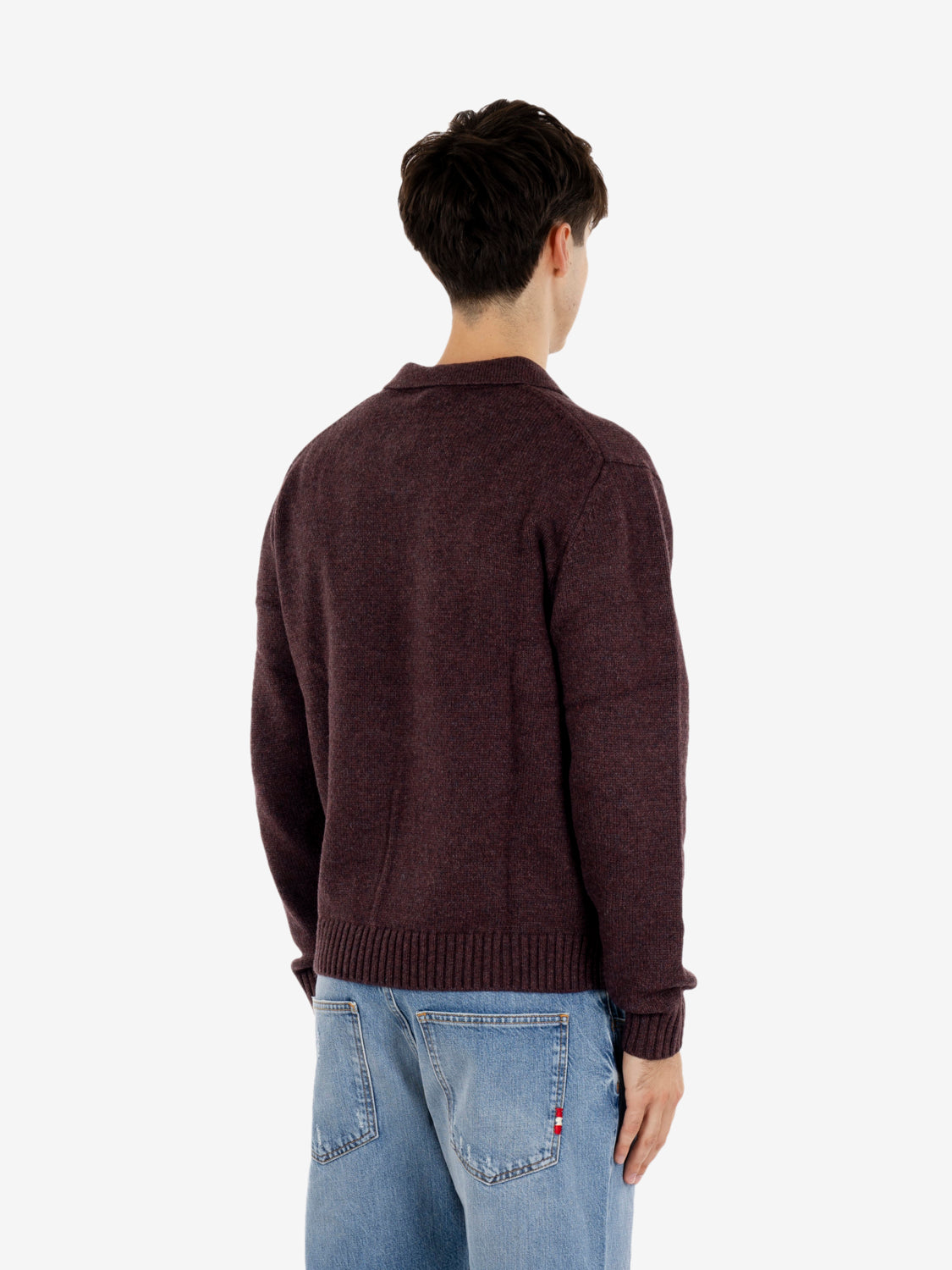 Polo in maglia barbera