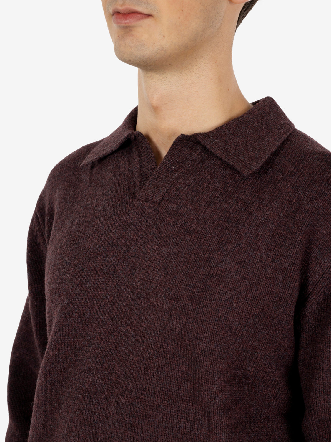 Polo in maglia barbera
