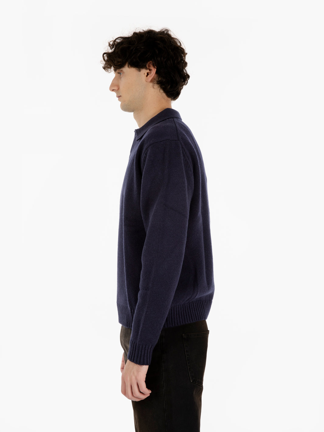 Navy Knit Polo