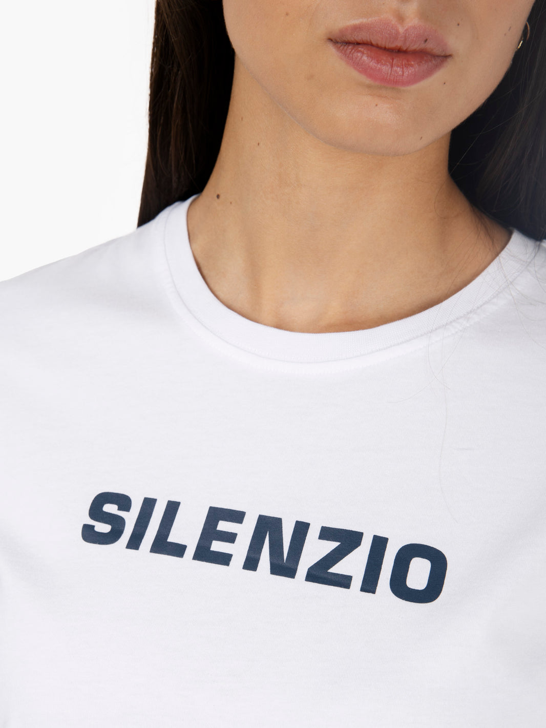 T-shirt "Silenzio" bianca