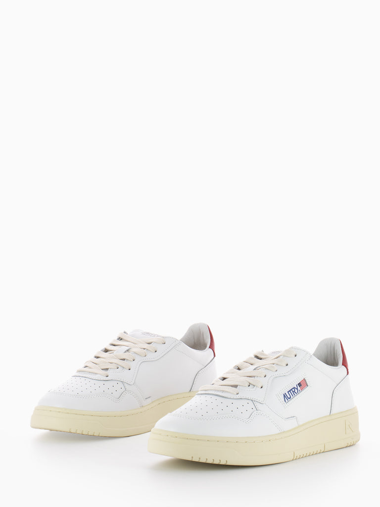 AUTRY - Medalist Low M in pelle bianco / rosso