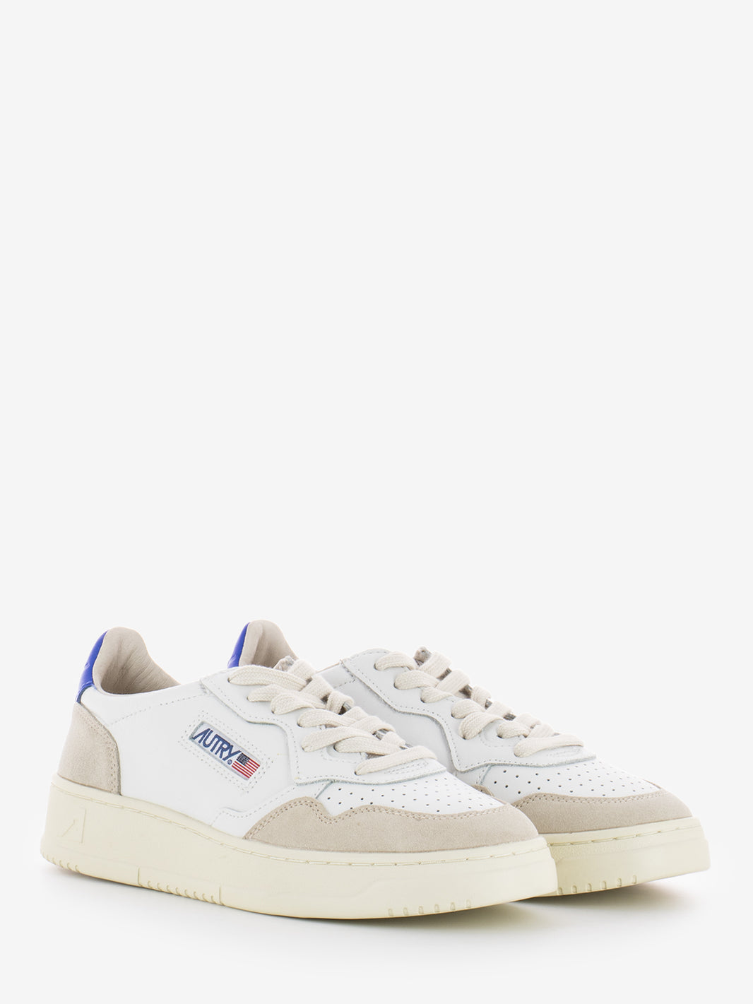 Medalist Low W in white / blue leather and suede
