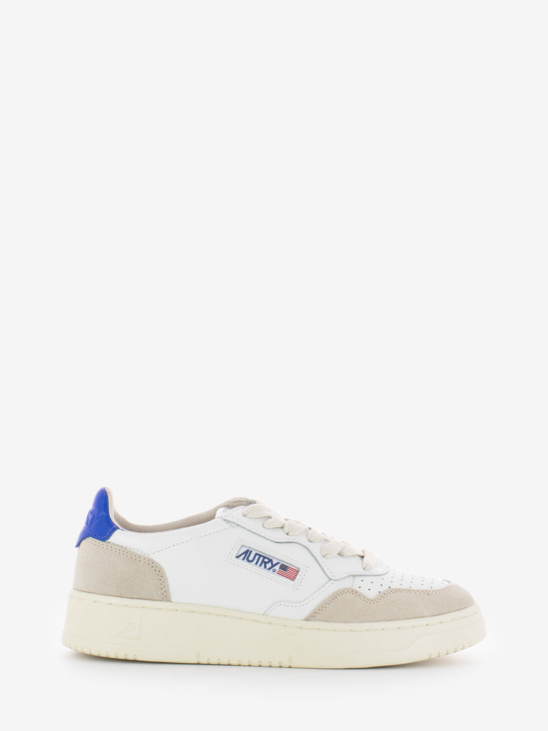 AUTRY - Medalist Low W in pelle e suede bianco / blue