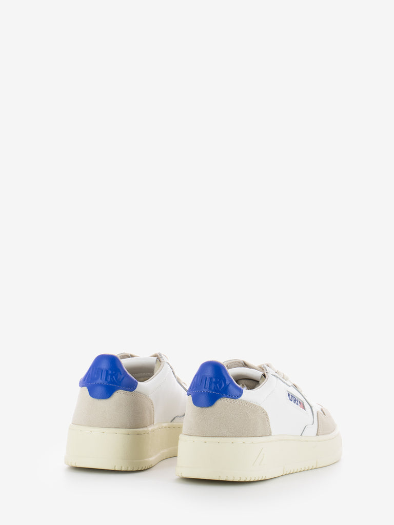 AUTRY - Medalist Low W in pelle e suede bianco / blue