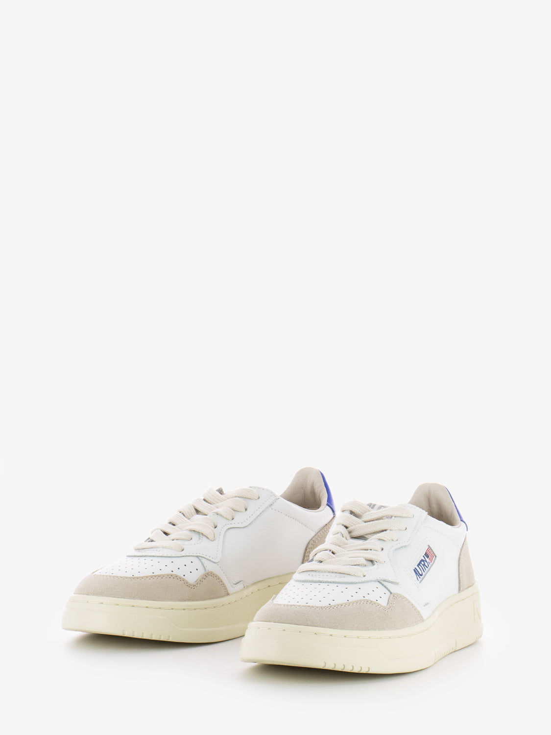 Medalist Low W in white / blue leather and suede