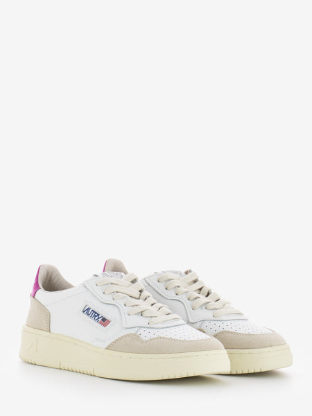 Medalist Low W in pelle e suede bianco / buble