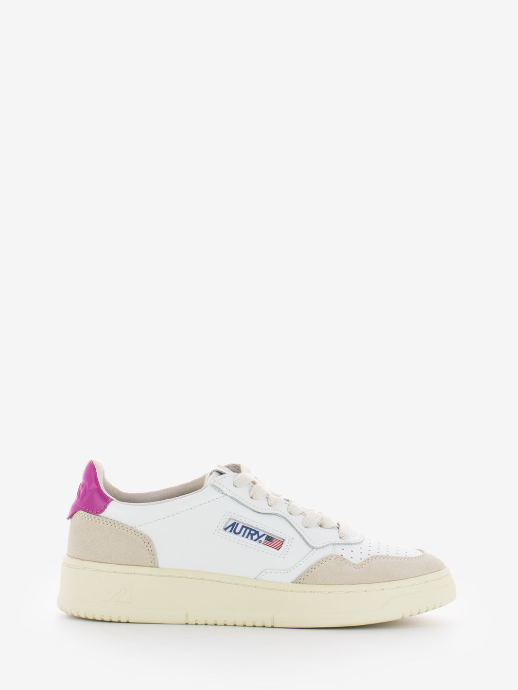 Medalist Low W in leather and suede white / buble
