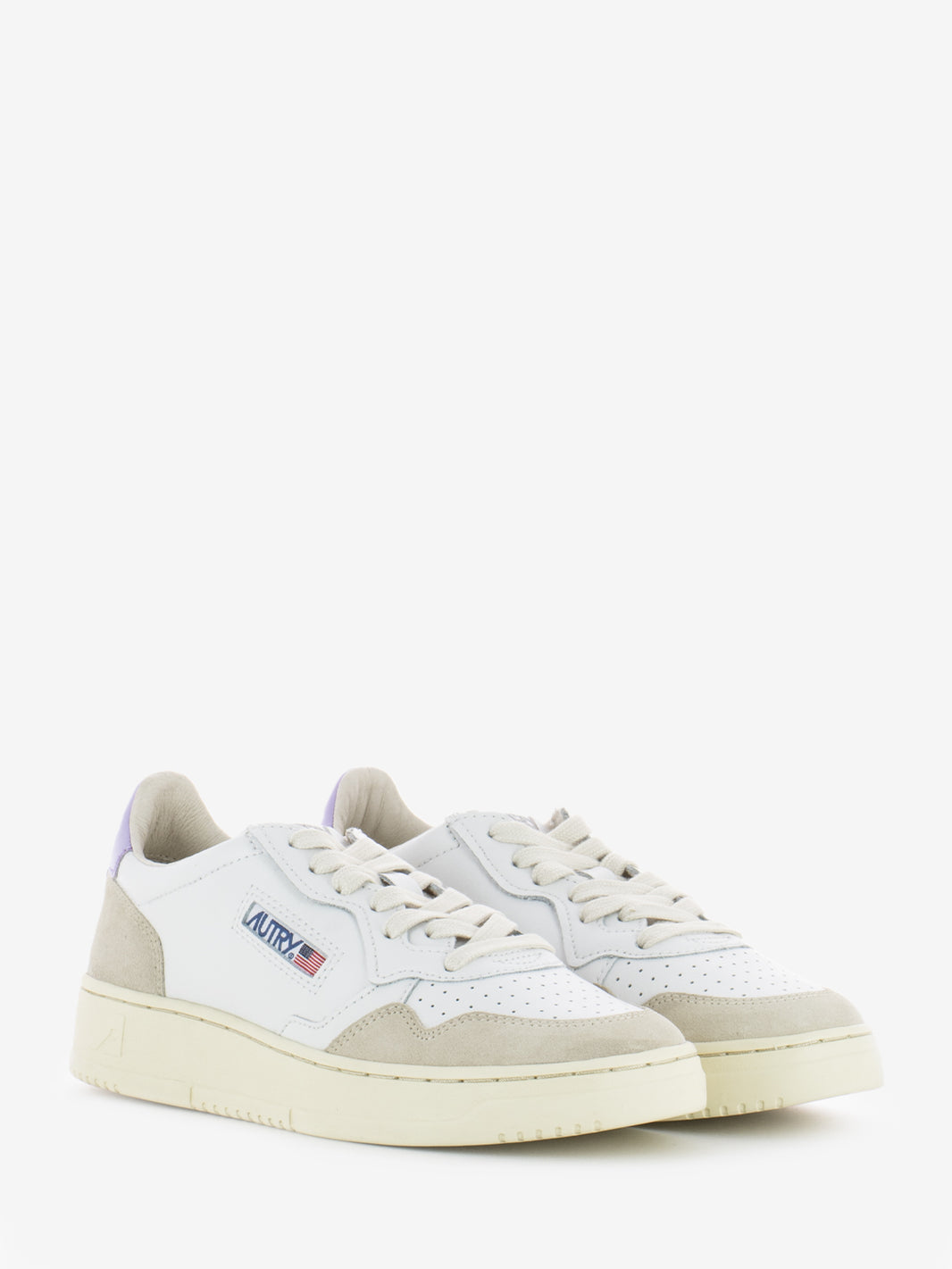 Medalist Low W in leather and suede white / lilac
