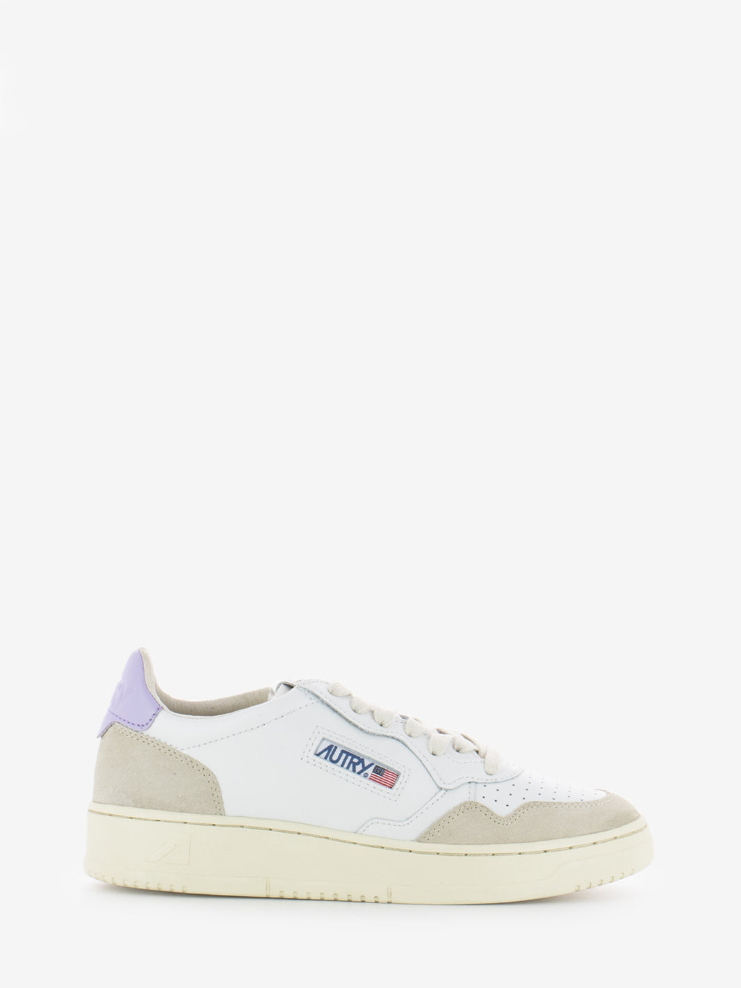 Medalist Low W in leather and suede white / lilac