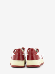 AUTRY - Medalist low W leather / leather white / red