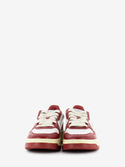 AUTRY - Medalist low W leather / leather white / red