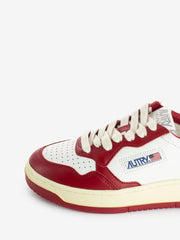 AUTRY - Medalist low W leather / leather white / red