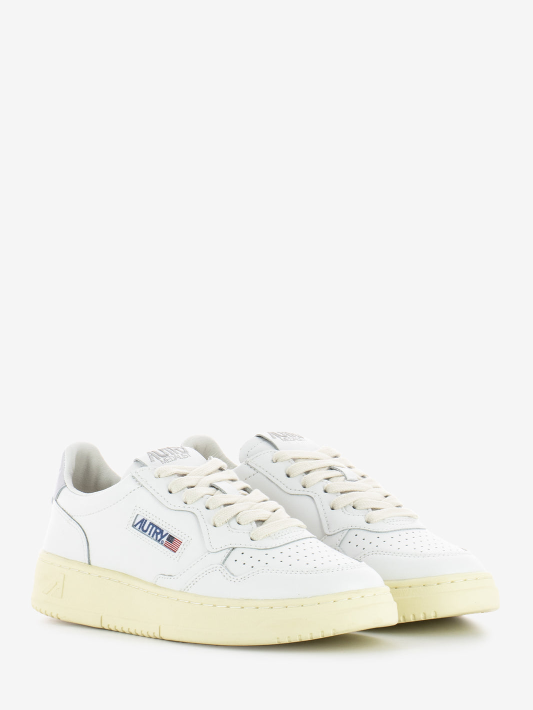 Mentalist Low W in white / silver leather
