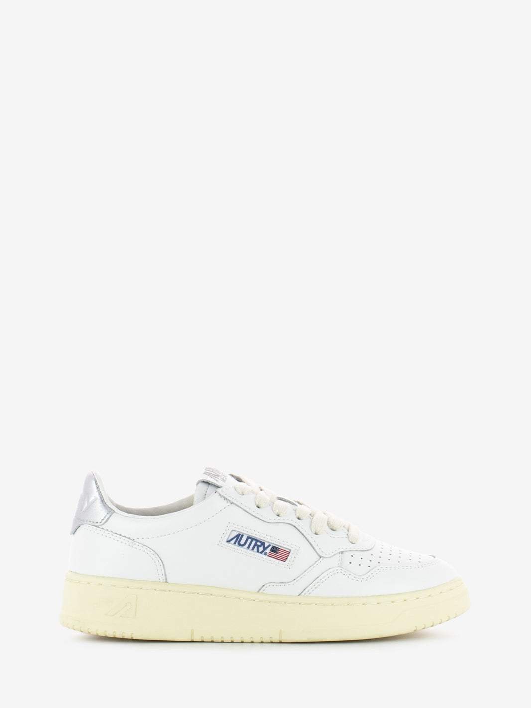 Mentalist Low W in white / silver leather