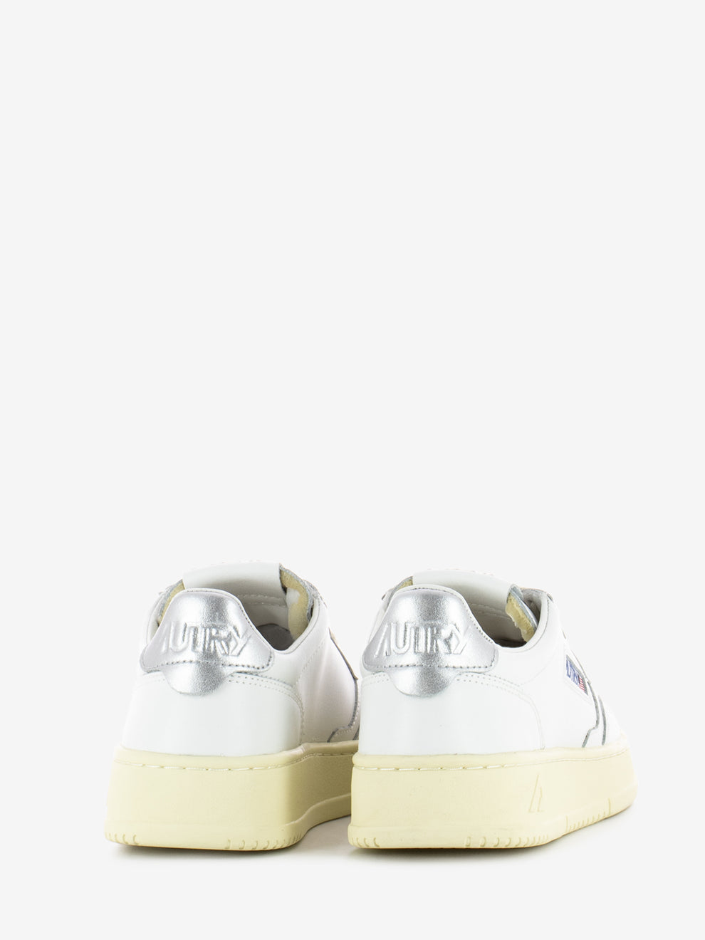 Mentalist Low W in white / silver leather