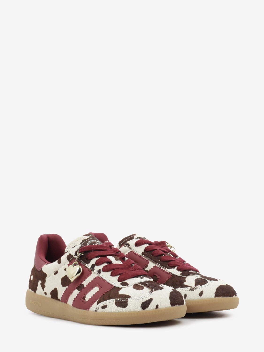 Sneakers Cloud fur cow mucca / red