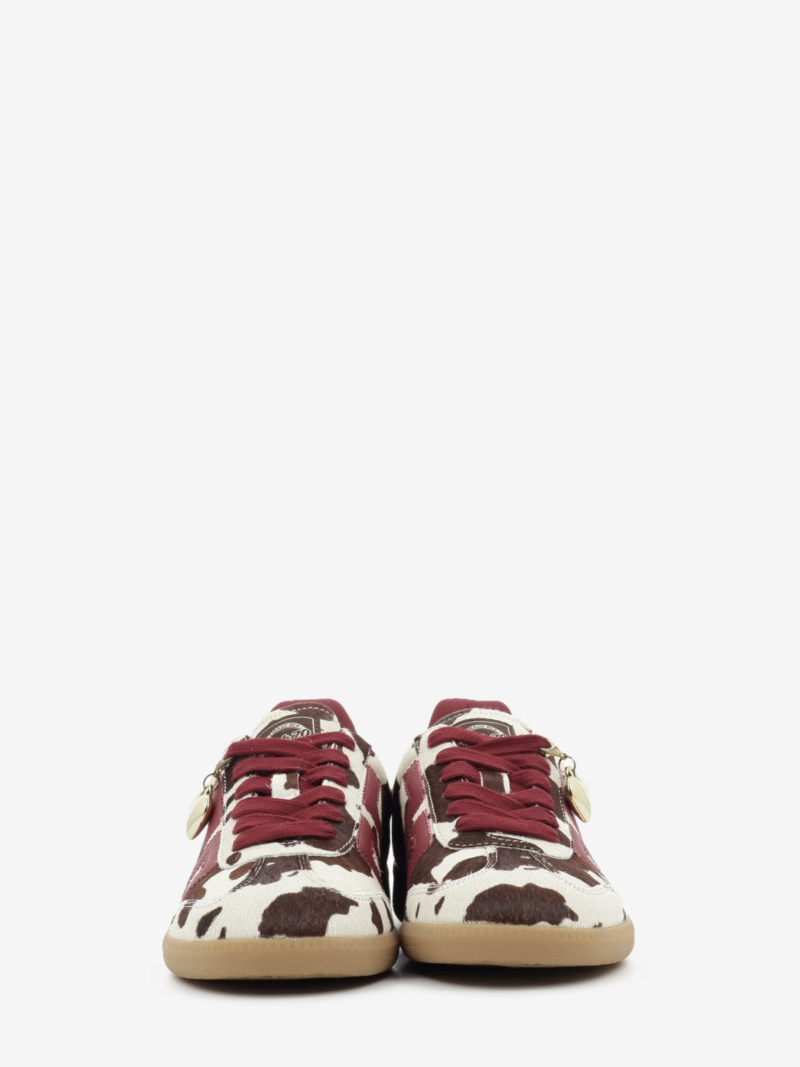 Sneakers Cloud fur cow mucca / red
