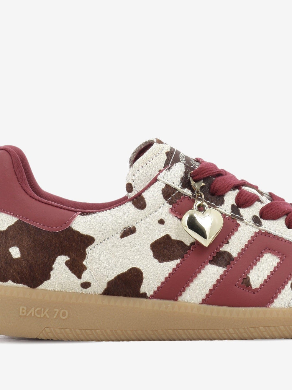 Sneakers Cloud fur cow mucca / red