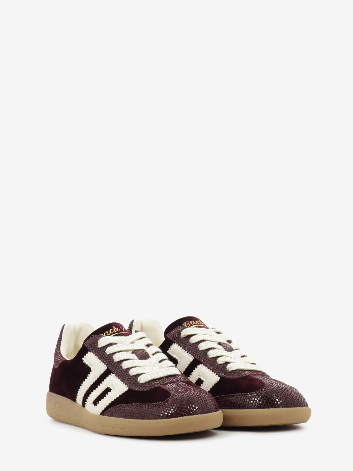 Sneakers Cloud velvet wine / butter