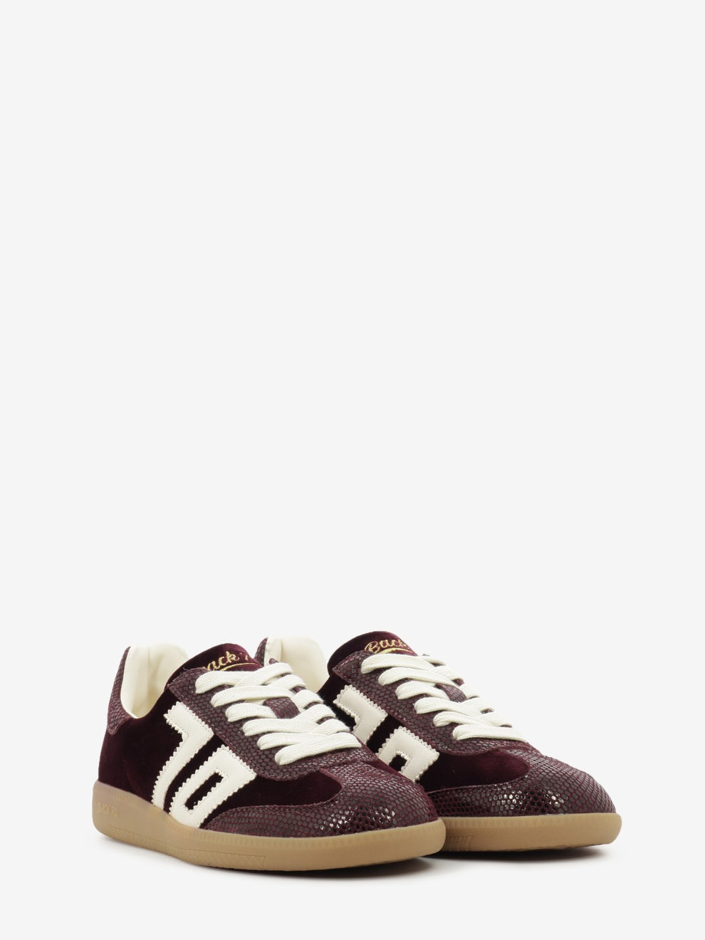 Sneakers Cloud velvet wine / butter