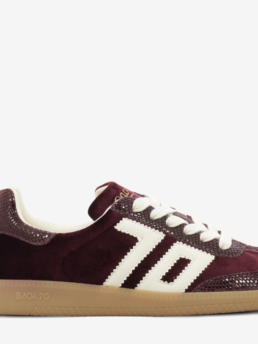 Sneakers Cloud velvet wine / butter