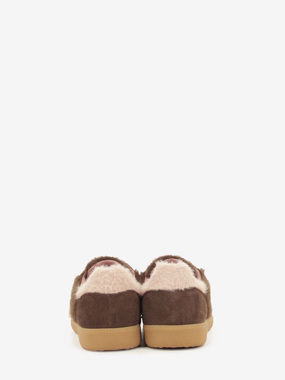 Sneakers mohair coffee / pink