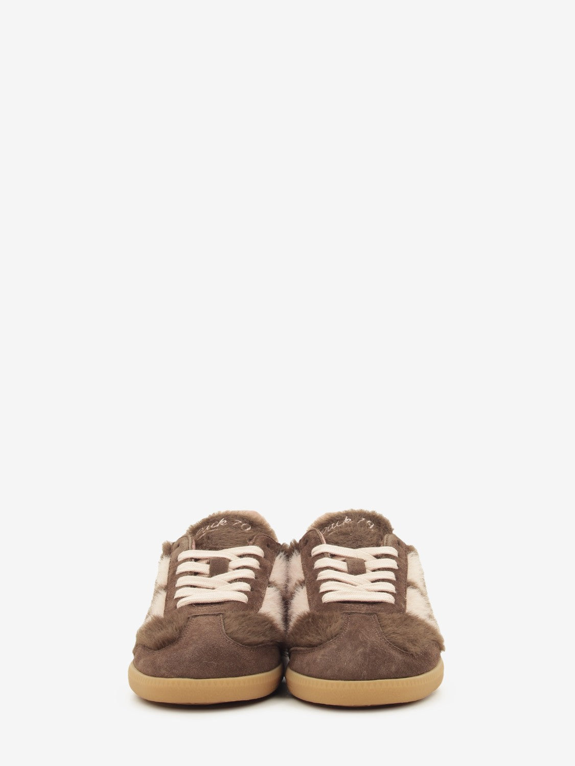Sneakers mohair coffee / pink