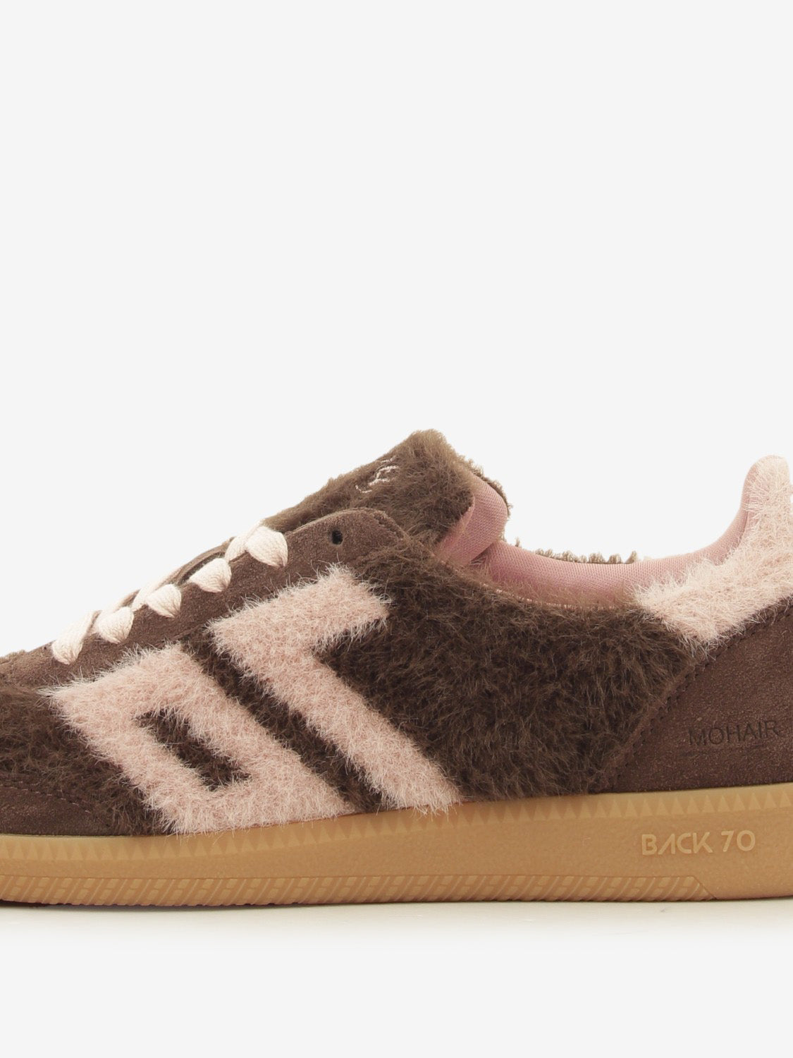 Sneakers mohair coffee / pink