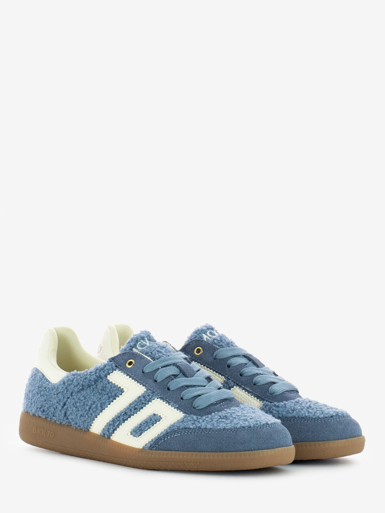 BACK 70 - Sneakers suede e teddy blue