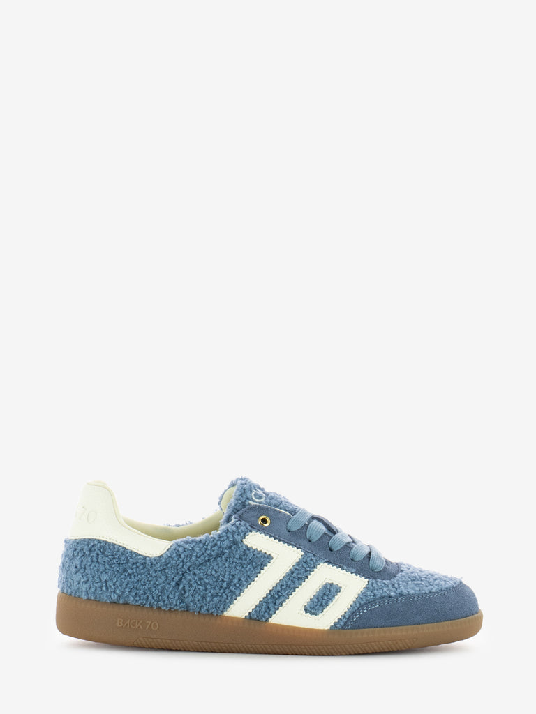 BACK 70 - Sneakers suede e teddy blue