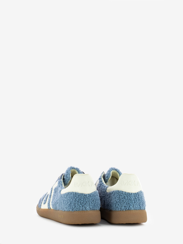 BACK 70 - Sneakers suede e teddy blue