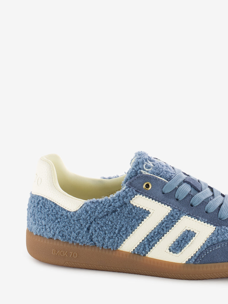 BACK 70 - Sneakers suede e teddy blue