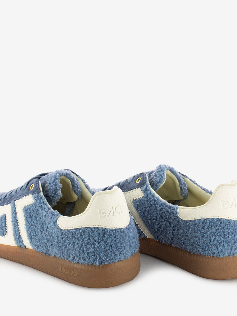 BACK 70 - Sneakers suede e teddy blue