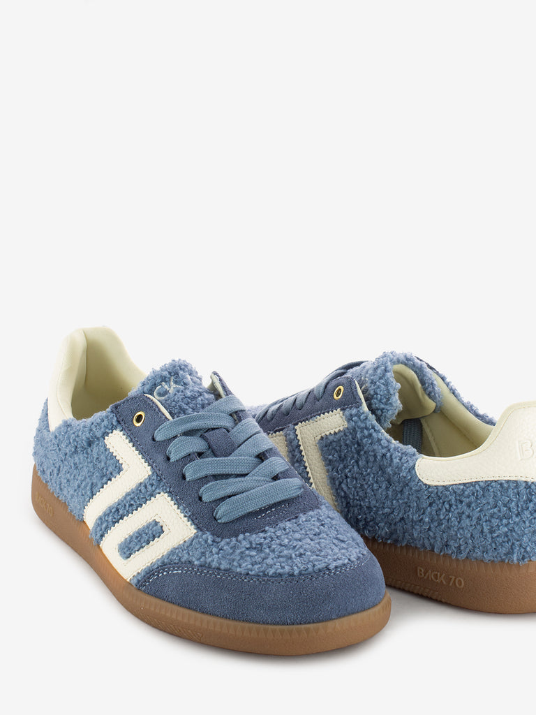 BACK 70 - Sneakers suede e teddy blue