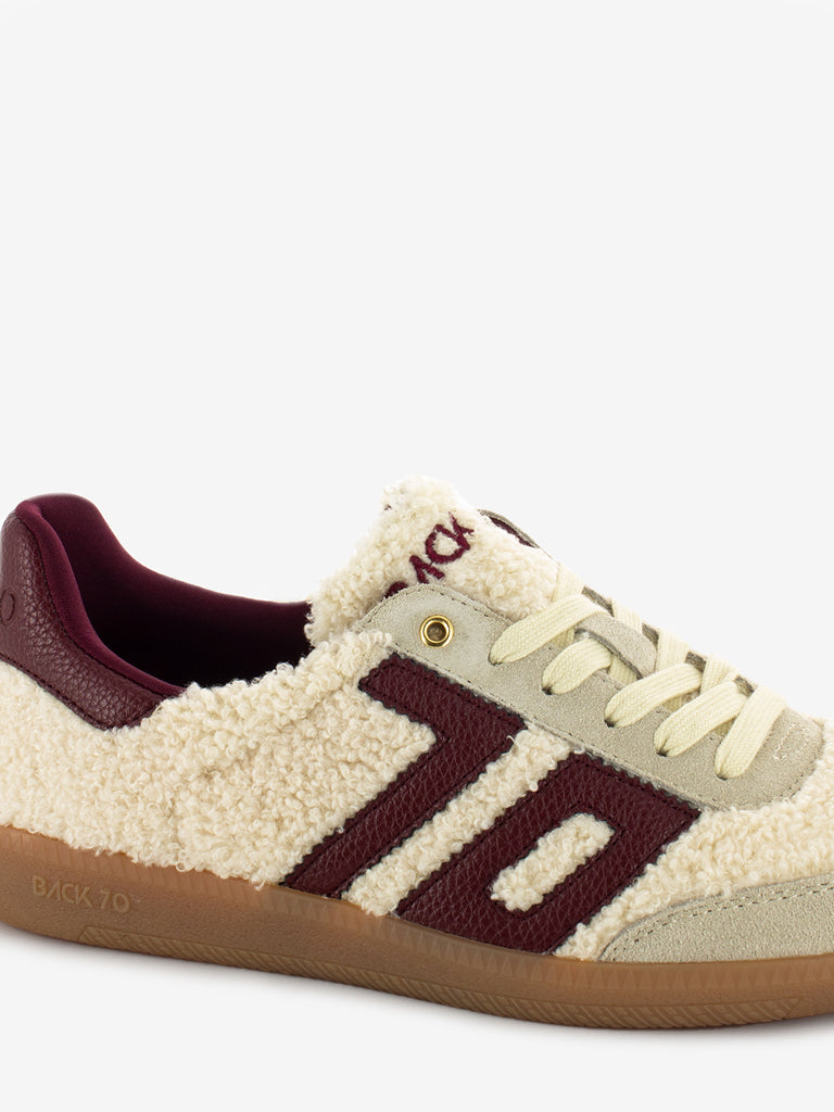 BACK 70 - Sneakers suede teddy leather butter