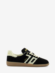 BACK 70 - Sneakers teddy e suede off white / black