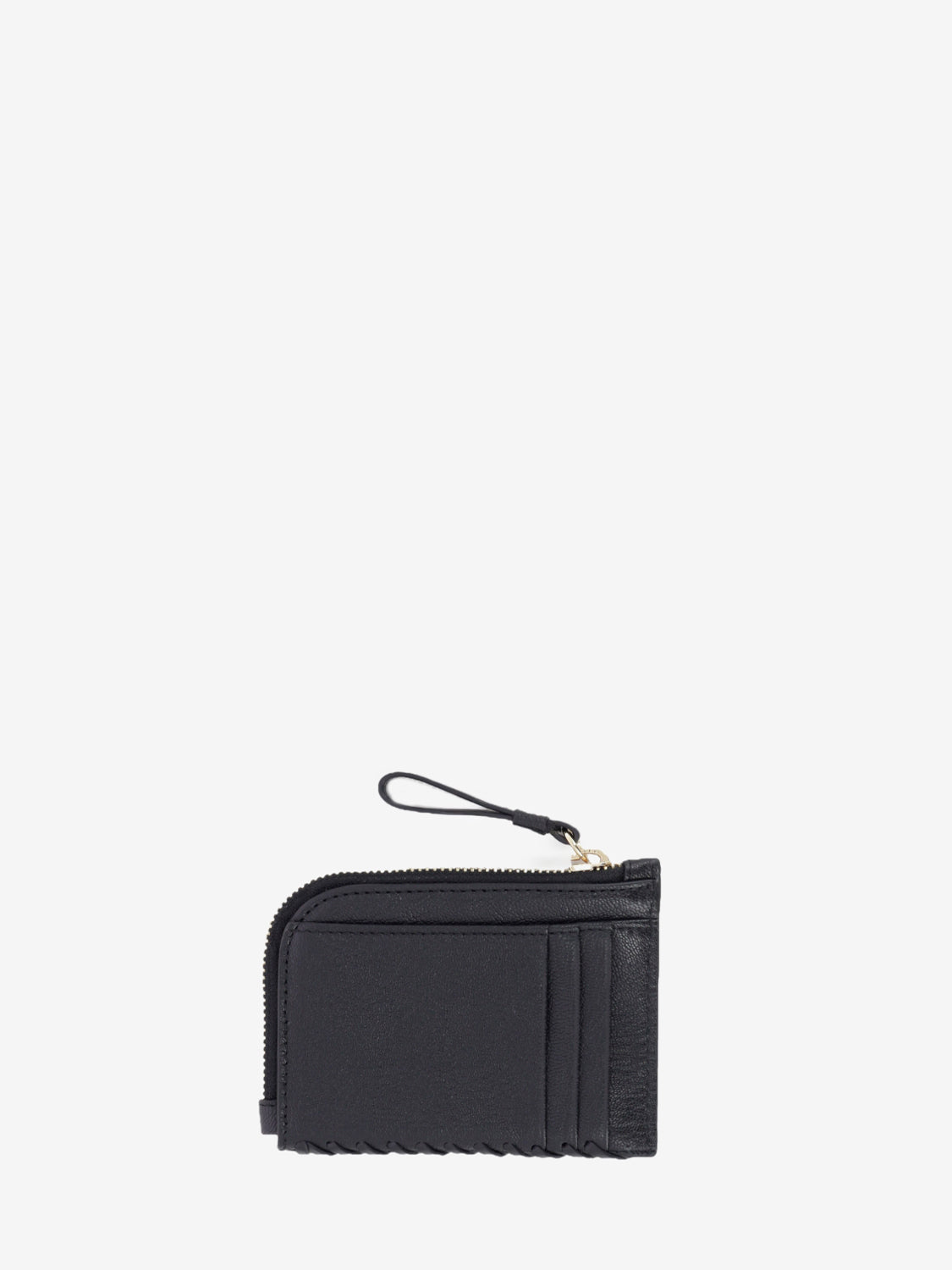 Black zipped card holder