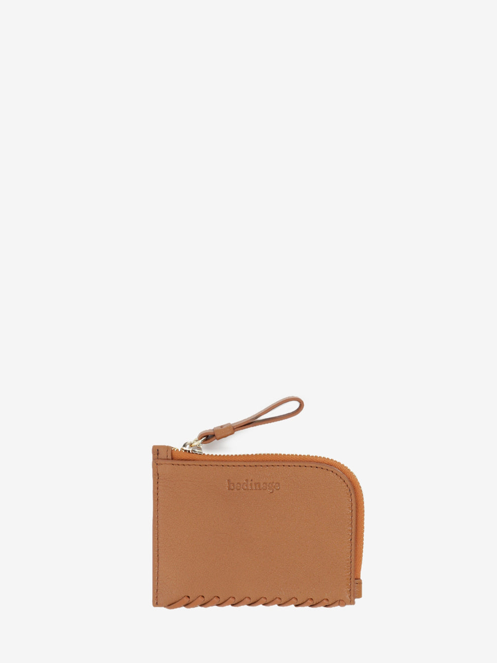 Caramel zip card holder