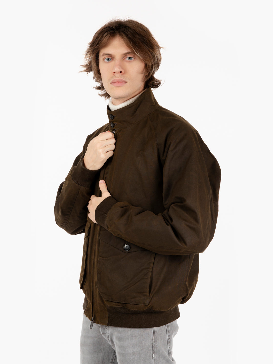 Giacca G9 AF waxed pocket deep moss
