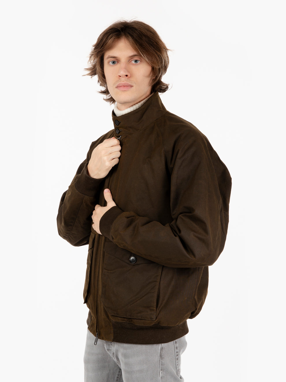 Giacca G9 AF waxed pocket deep moss