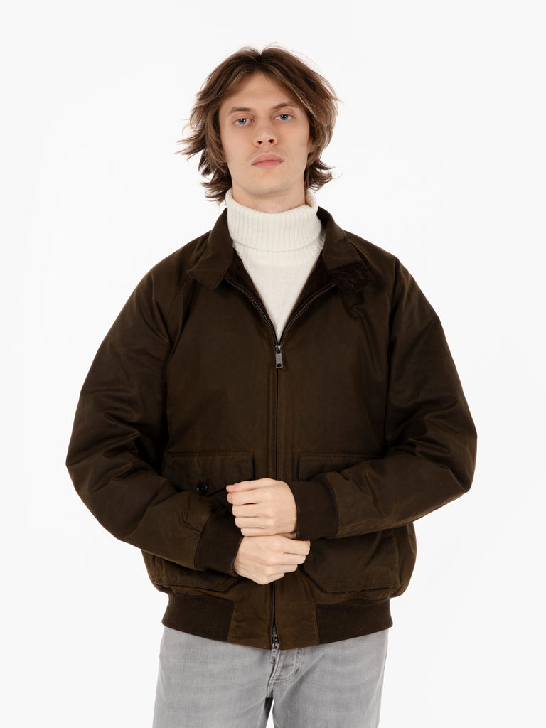 BARACUTA - Giacca G9 AF waxed pocket deep moss