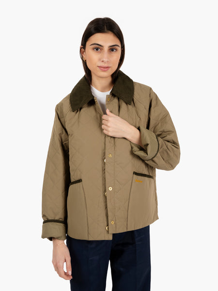 Anise Quilt jacket dusky green