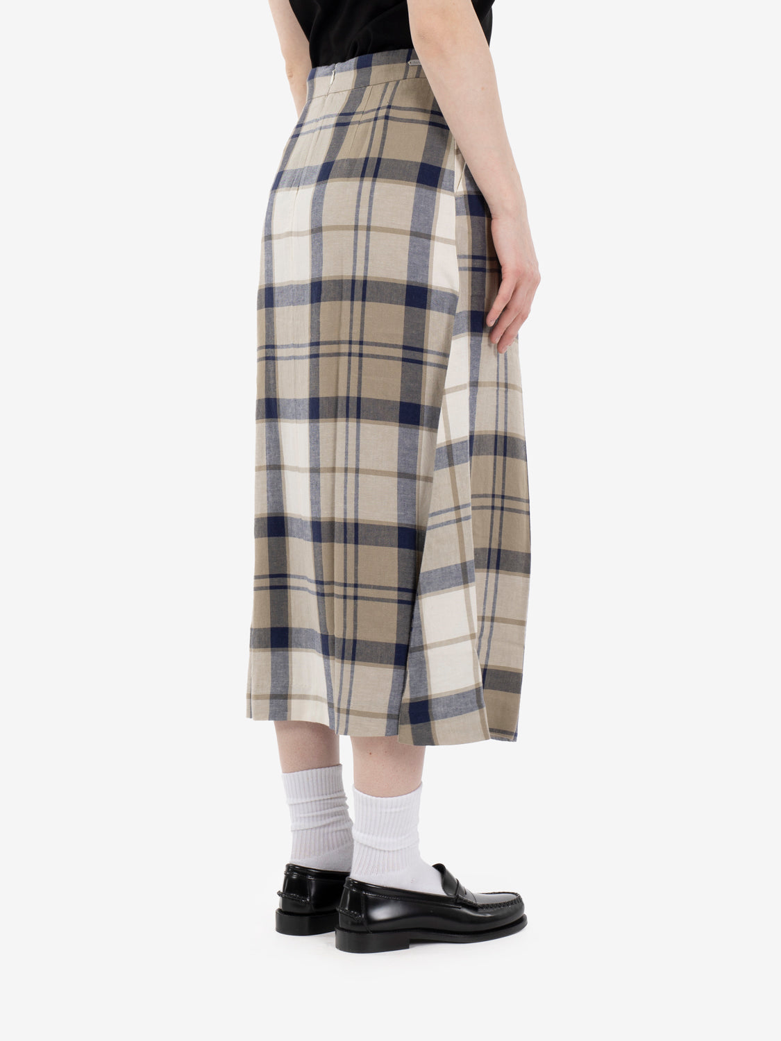 Ballina midi skirt dress navy / tartan
