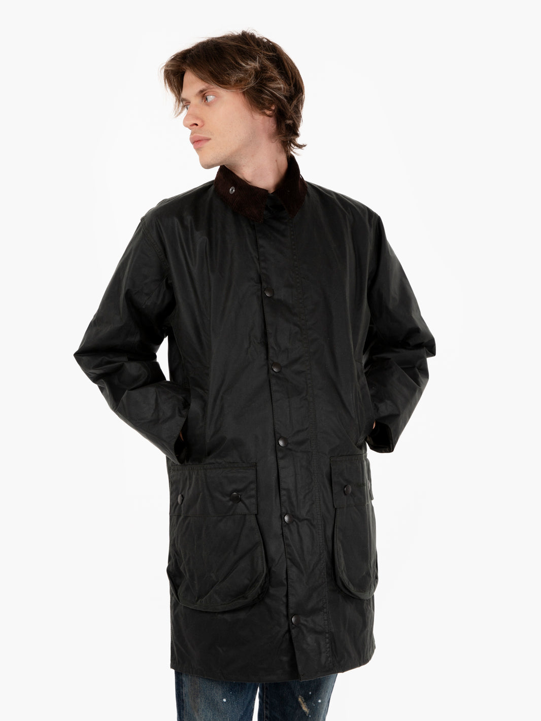 Border wax jacket sage