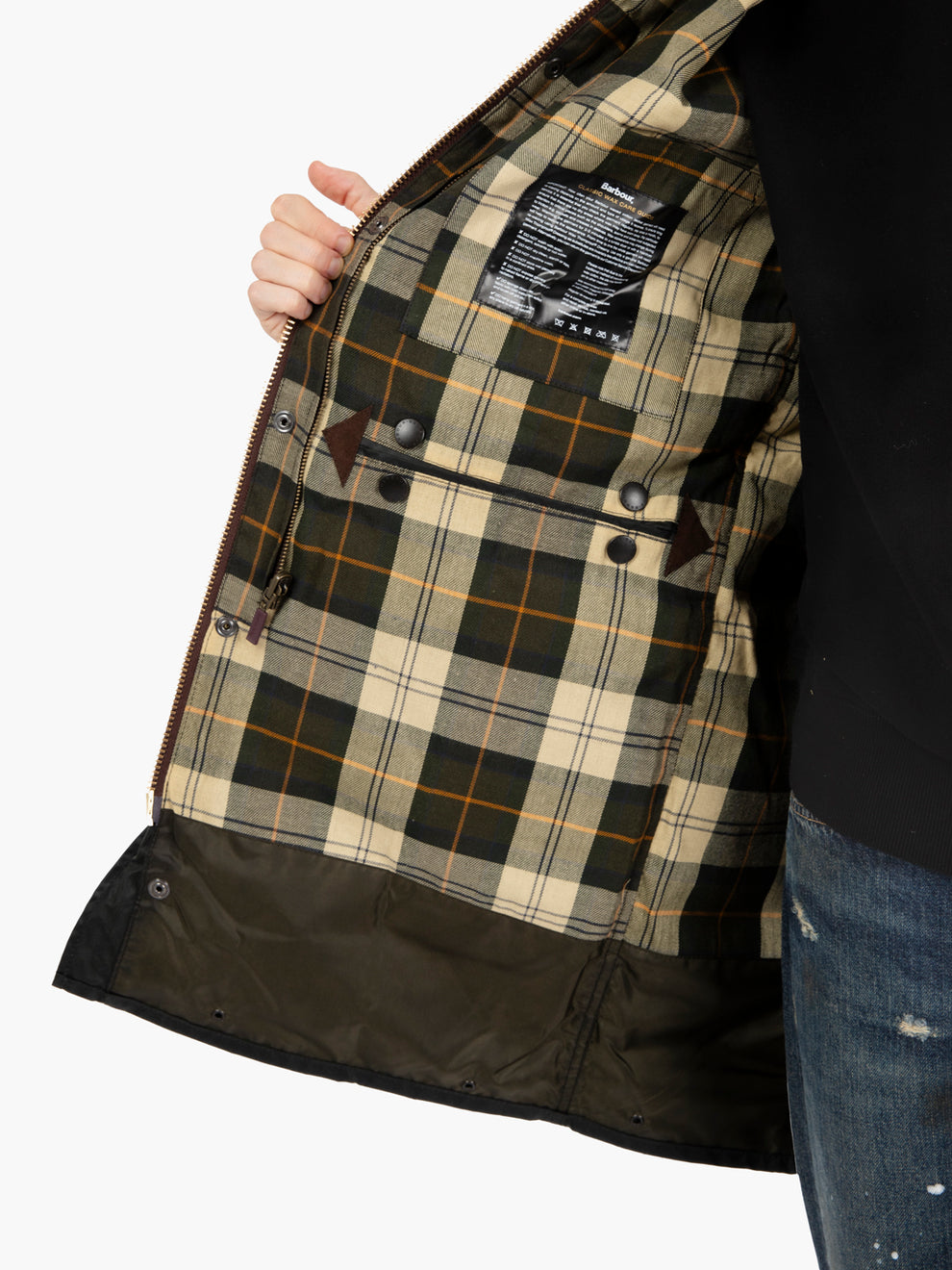 Border wax jacket sage